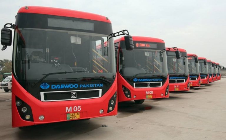 Multan Metro Bus service operated by Daewoo Express