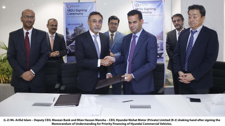 Meezan Bank and Hyundai Nishat Motor sign Memorandum of Understanding for Priority Financing of Hyundai Commercial Vehicles