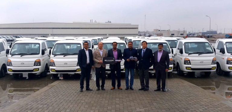 Fleet Handing Over ceremony – 45 units of Hyundai Porter H-100 Pickup Delivered to a local Distributor company