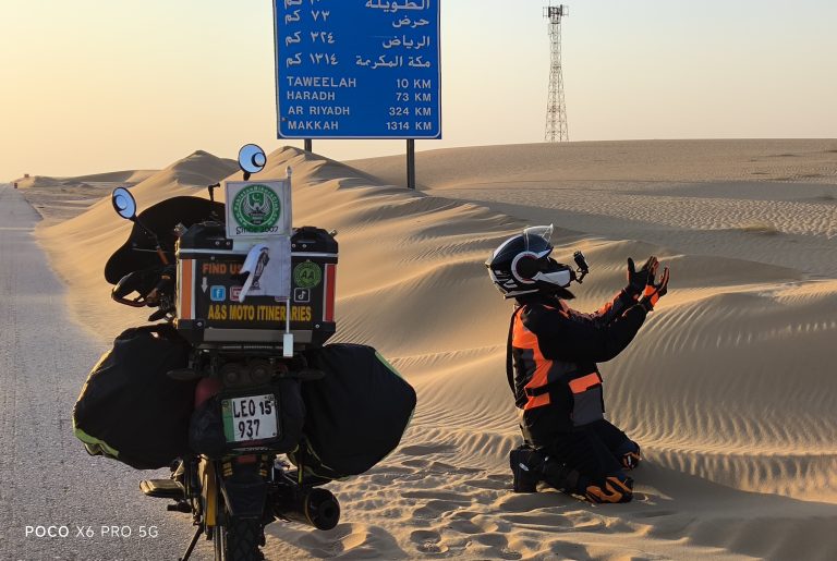 First Couple from Pakistan with ages 62 & 54 make record with their motorcycle tour